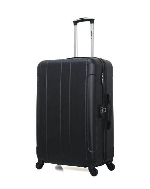 Set van 2 grote en weekendkoffers L/M Napoli 75cm/65cm zwart