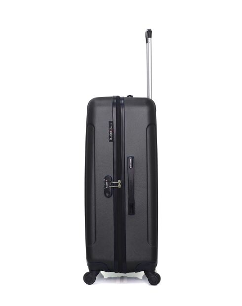 Set van 2 grote en weekendkoffers L/M Napoli 75cm/65cm zwart