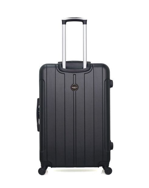 Set van 2 grote en weekendkoffers L/M Napoli 75cm/65cm zwart