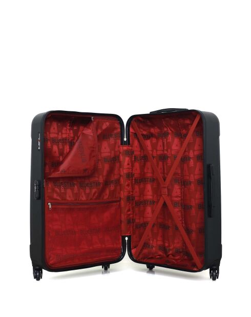Set van 2 grote en weekendkoffers L/M Napoli 75cm/65cm zwart