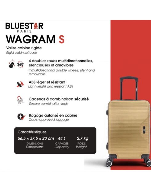 Valise Cabine S Wagram 56,5 cm noire