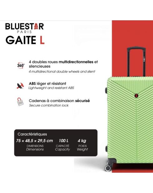 Valise Long Séjour Gaite 75 cm verte