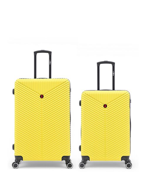 Set mit 2 großen Koffern und Wochenendkoffern L/M Gaite 75cm/66,5 cm gelb