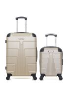 Set van 2 M/XXS Ottawa 65 cm/46 cm beige weekend- en hutkoffers