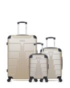 Set di 3 valigie grandi e cabina L/S/XXS Ottawa 75cm/55cm/46cm beige