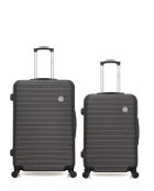 Set mit 2 großen und Wochenendkoffern L/M London 75cm/65cm dunkelgrau