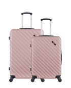 Set mit 2 großen Koffern und Wochenendkoffern L/M Cite 75cm/65cm roségold