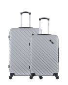 Set van 2 grote en weekendkoffers L/M Cite 75cm/65cm grijs