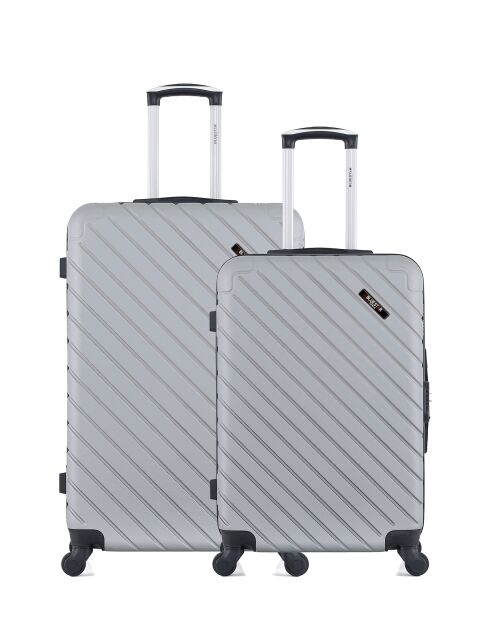 Set van 2 grote en weekendkoffers L/M Cite 75cm/65cm grijs