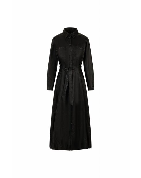 Robe en cuir Rinda noire