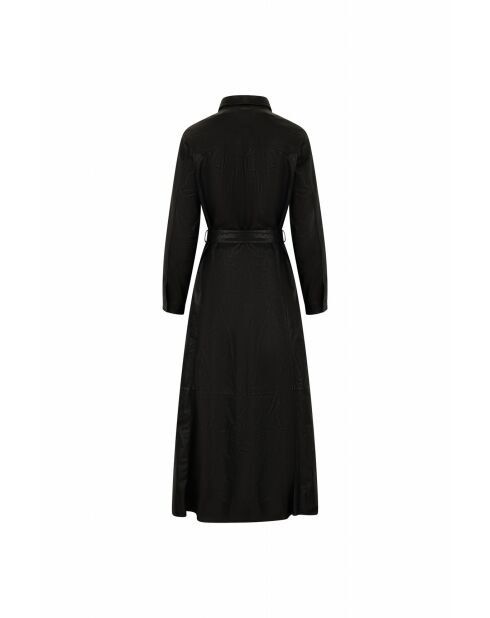 Robe en cuir Rinda noire