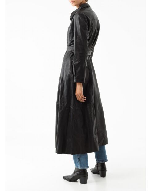 Robe en cuir Rinda noire