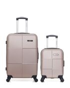2er-Set M/XXS Miami Weekend- und Kabinenkoffer 65cm/46cm roségold