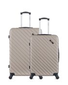 Set mit 2 großen Koffern und Wochenendkoffern L/M Cite 75cm/65cm beige