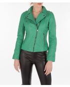 Blouson en cuir Lovely Wody pomme