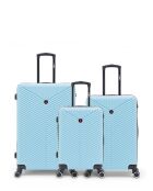 Set mit 3 großen Koffern, Weekend und Cabin L/M/S Gaite, 75 cm/66,5 cm/56,5 cm, himmelblau