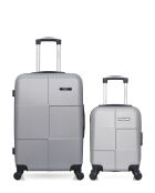 Set von 2 M/XXS Miami 65cm/46cm grauen Wochenend- und Kabinenkoffern