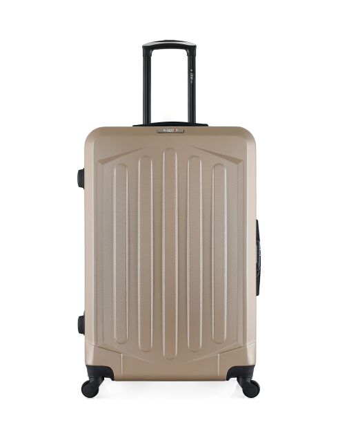 Set van 2 grote en weekendkoffers L/M Hagen 75cm/65cm beige