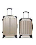Lot de 2 valises Weekend et Cabine M/S Madrid 65cm/55cm beiges