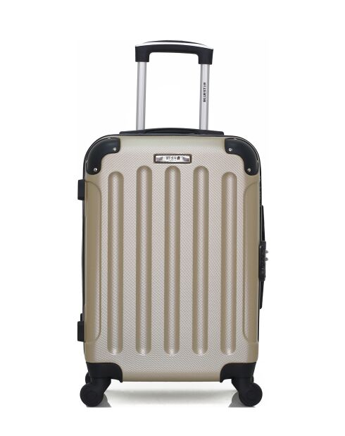 Lot de 2 valises Weekend et Cabine M/S Madrid 65cm/55cm beiges