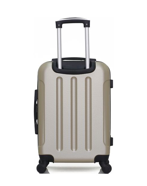 Lot de 2 valises Weekend et Cabine M/S Madrid 65cm/55cm beiges