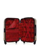 Lot de 2 valises Weekend et Cabine M/S Madrid 65cm/55cm beiges