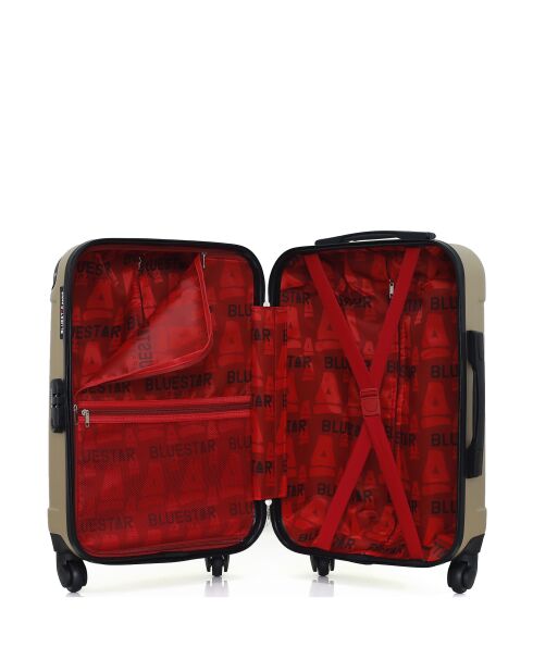 Lot de 2 valises Weekend et Cabine M/S Madrid 65cm/55cm beiges