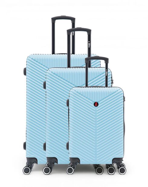 Set mit 3 L/M/S Gaite 75cm/66,5cm/56,5cm himmelblauen Koffern