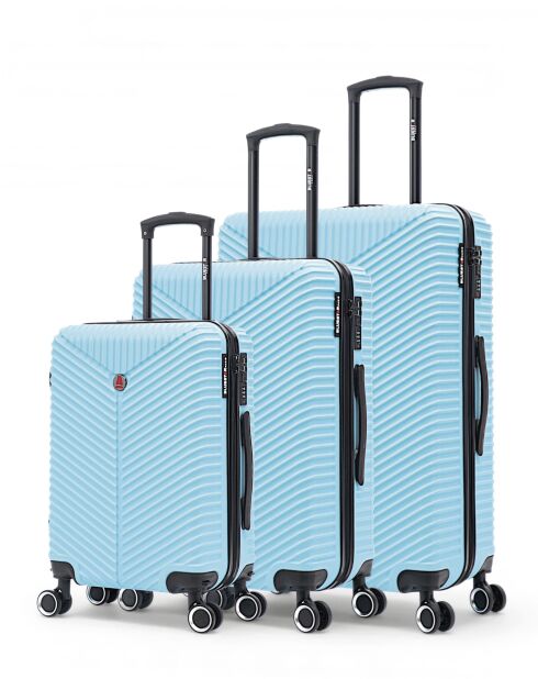 Set mit 3 L/M/S Gaite 75cm/66,5cm/56,5cm himmelblauen Koffern
