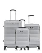 Set van 3 grote koffers, weekend en cabine L/M/S Brazilia 75cm/65cm/55cm grijs