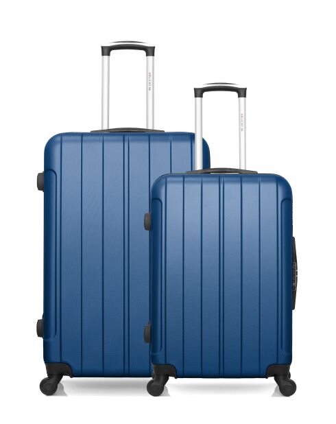 Set mit 2 großen Koffern und Wochenendkoffern L/M Napoli 75cm/65cm marineblau