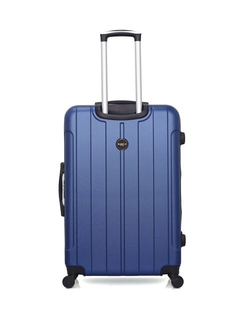 Set mit 2 großen Koffern und Wochenendkoffern L/M Napoli 75cm/65cm marineblau