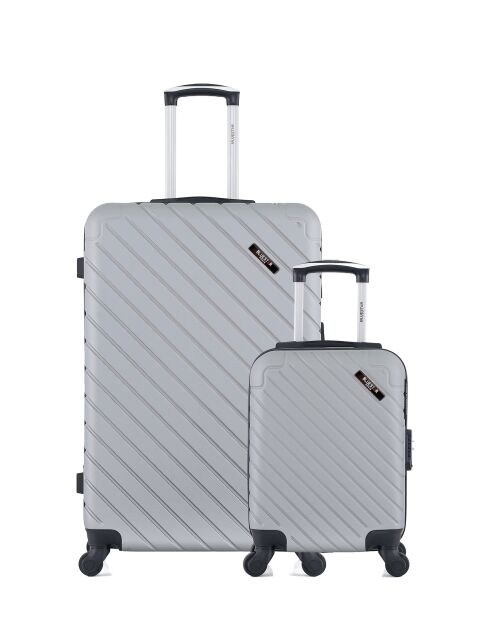 Set di 2 valigie grandi e cabina L/XXS Cite 75cm/46cm grigio
