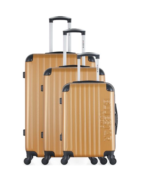 Set van 3 koffers L/M/S Bucharest 75cm/65cm/55cm brons