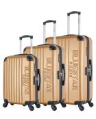 Set van 3 koffers L/M/S Bucharest 75cm/65cm/55cm brons