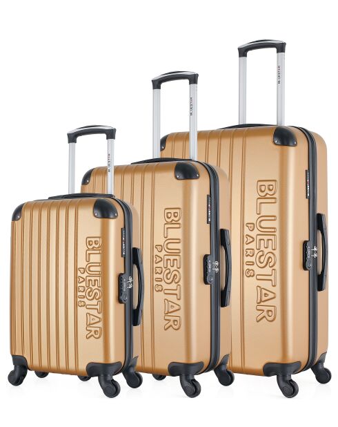Set van 3 koffers L/M/S Bucharest 75cm/65cm/55cm brons