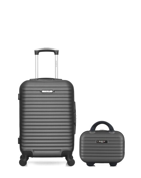 Lot Valise & Vanity S/K Brazilia 55cm/23cm gris foncé