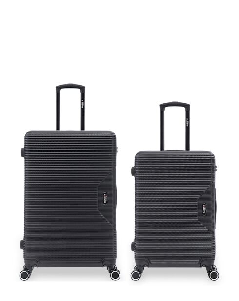 Set van 2 grote en weekendkoffers L/M Wagram 75 cm/66,5 cm zwart