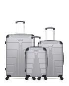 Set mit 3 großen Koffern, Weekend und Cabin L/M/S Ottawa, 75 cm/65 cm/55 cm, grau