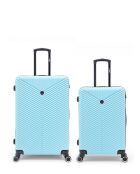 Set van 2 grote en weekendkoffers L/M Gaite 75 cm/66,5 cm hemelsblauw