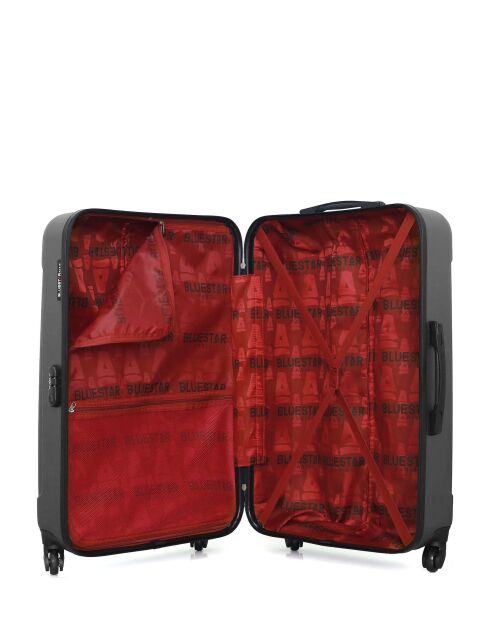 Set van 2 grote en weekendkoffers L/M Napoli 75cm/65cm donkergrijs