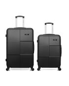 Set mit 2 großen Koffern und Wochenendkoffern L/M Miami 75cm/65cm schwarz