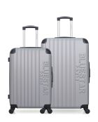 Set van 2 grote en weekendkoffers L/M Bucarest 75cm/65cm grijs