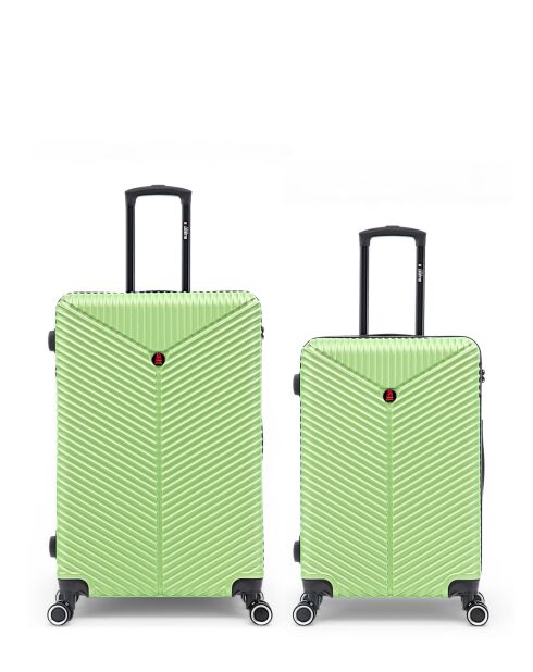 Set mit 2 großen Koffern und Wochenendkoffern L/M Gaite 75cm/66,5 cm grün