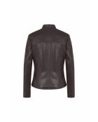 Veste en cuir Marriot Waxy noisette