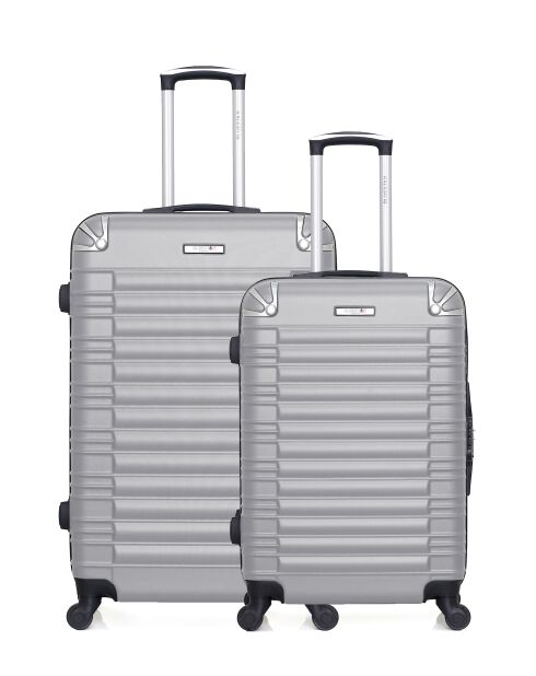 Set van 2 grote en weekendkoffers L/M Lima 75cm/65cm grijs