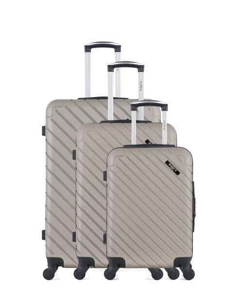 Set di 3 valigie beige L/M/S Cite 75cm/65cm/55cm
