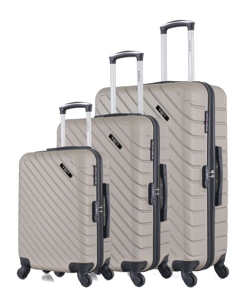 Set di 3 valigie beige L/M/S Cite 75cm/65cm/55cm