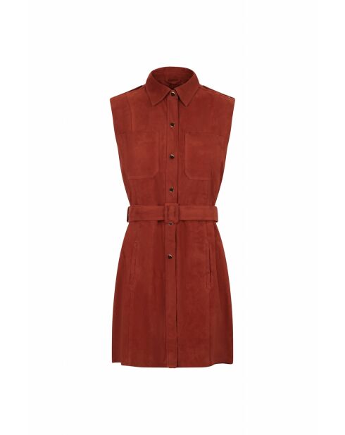Tunique en cuir Solveig Vel paprika