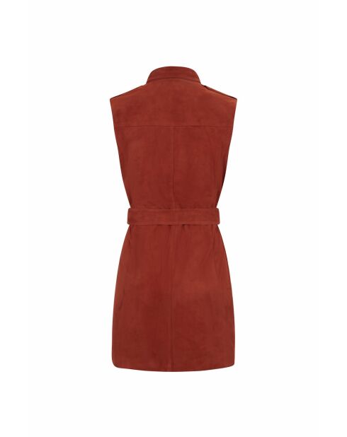 Tunique en cuir Solveig Vel paprika